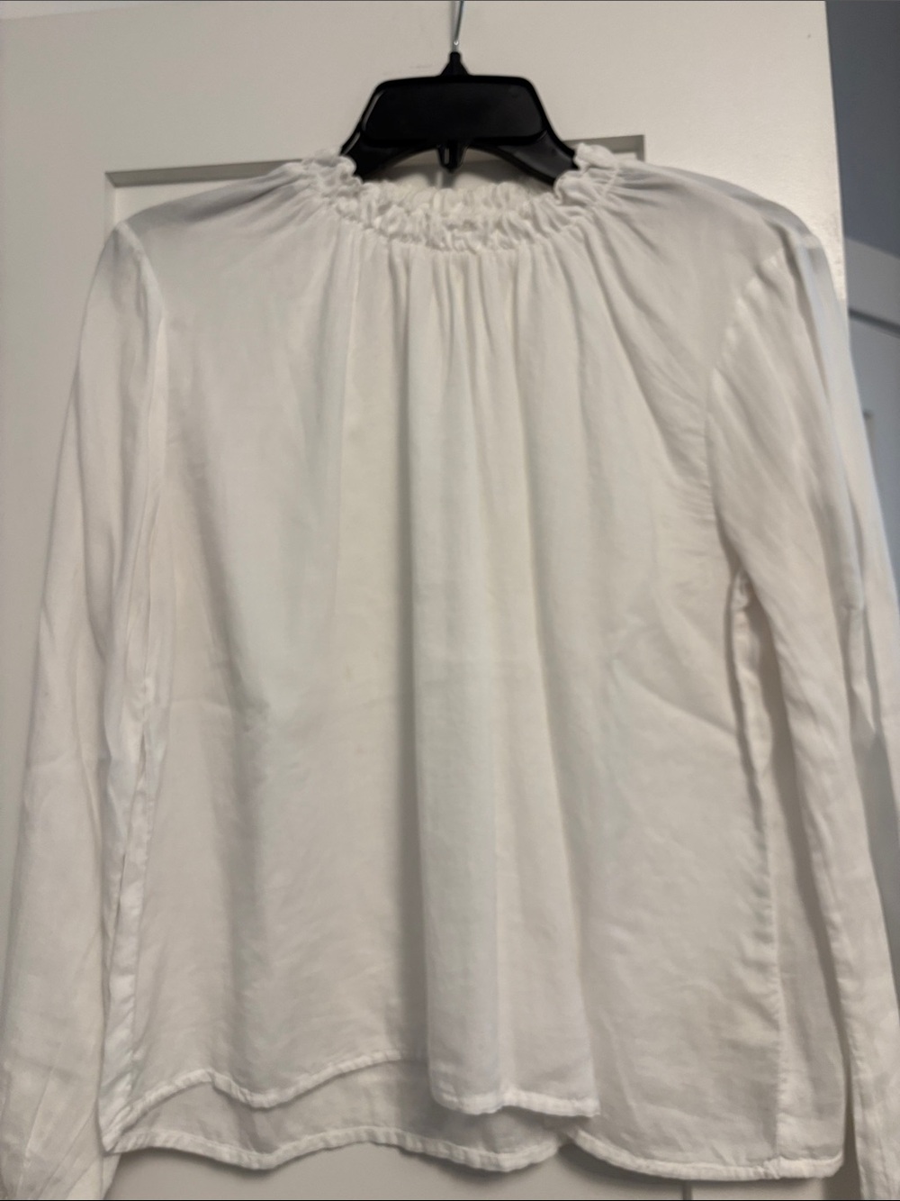Bella Dahl White Long-Sleeve Peasant Blouse